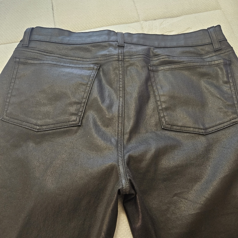 Black Vegan Leather Pants - Picture 2 of 6